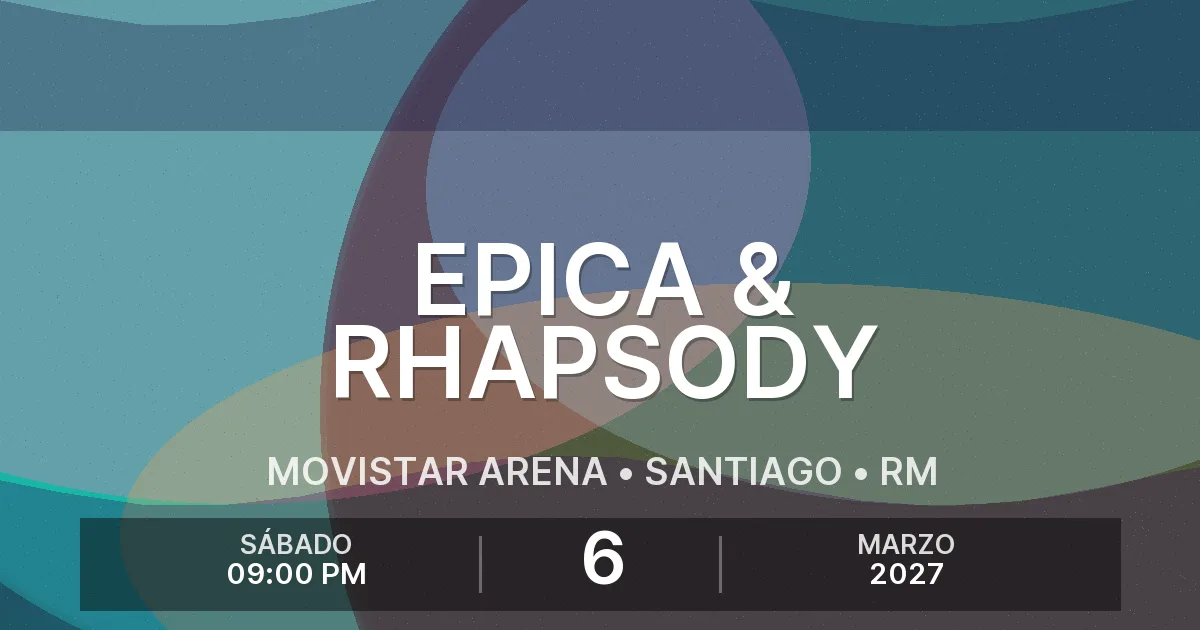 Afiche del evento: Epica & Rhapsody